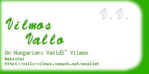 vilmos vallo business card